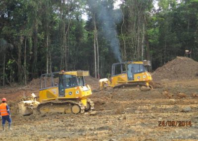 nivelación de tereno obra telemia